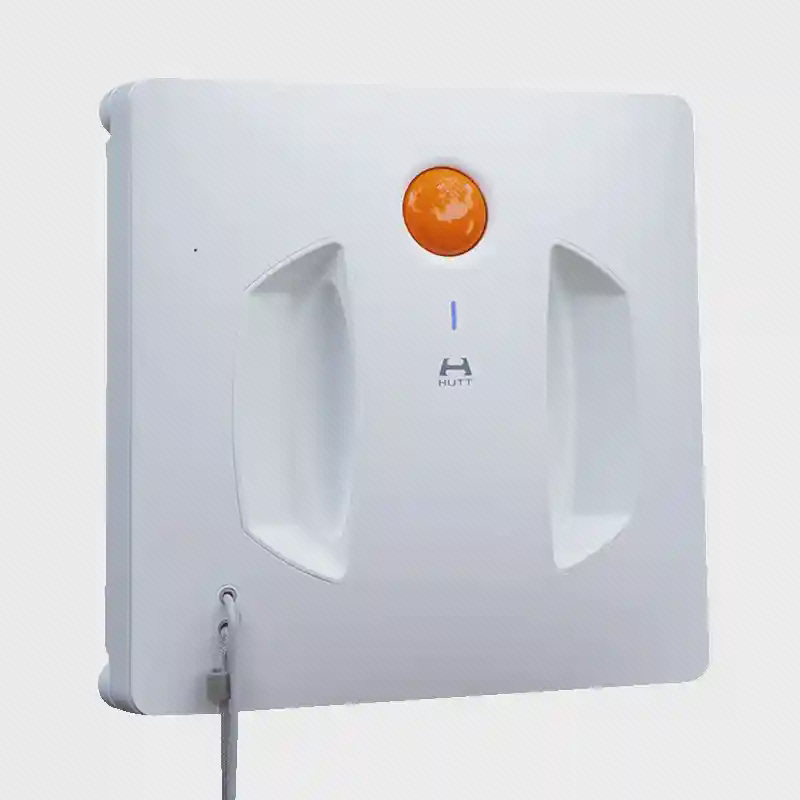 نمای اصلی ربات شیشه پاککن Hutt W600 ربات شیشهشوی سفید Hutt W600 متصل به کابل ایمنی