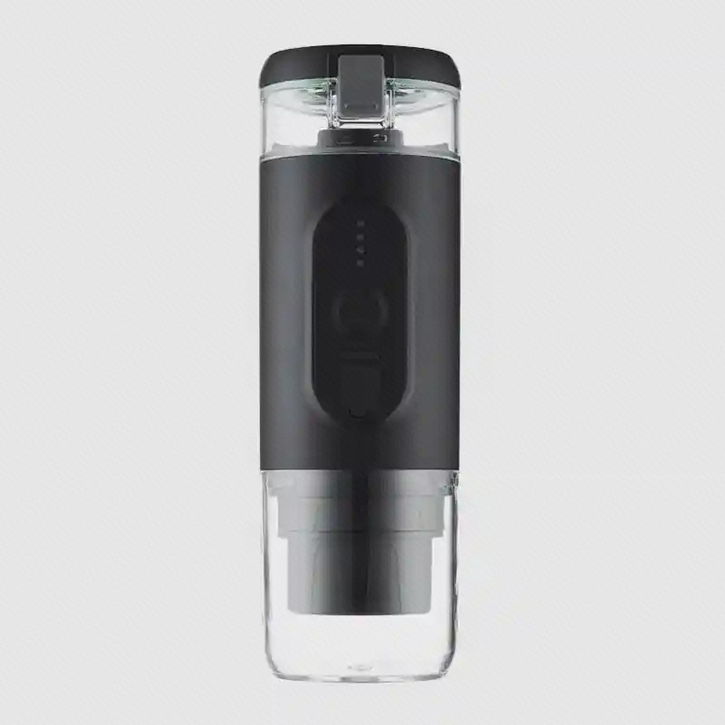 نمای اصلی اسپرسوساز قابل حمل CF-1801BGC اسپرسوساز شارژی Mini Espresso CF-1801BGC مشکی از نمای روبهرو