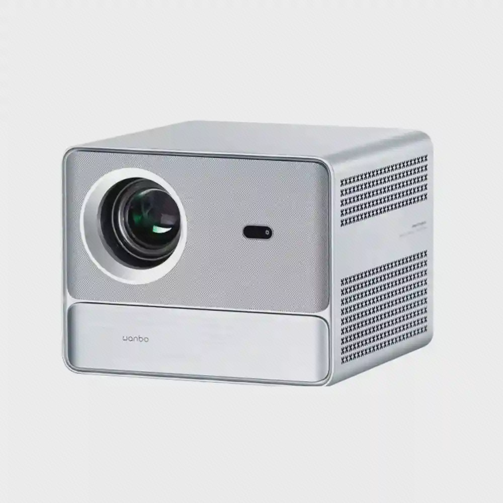 نمای اصلی ویدئو پروژکتور WANBO DaVinci 1 Pro ویدئو پروژکتور WANBO DaVinci 1 Pro سفید از نمای سهرخ جلو