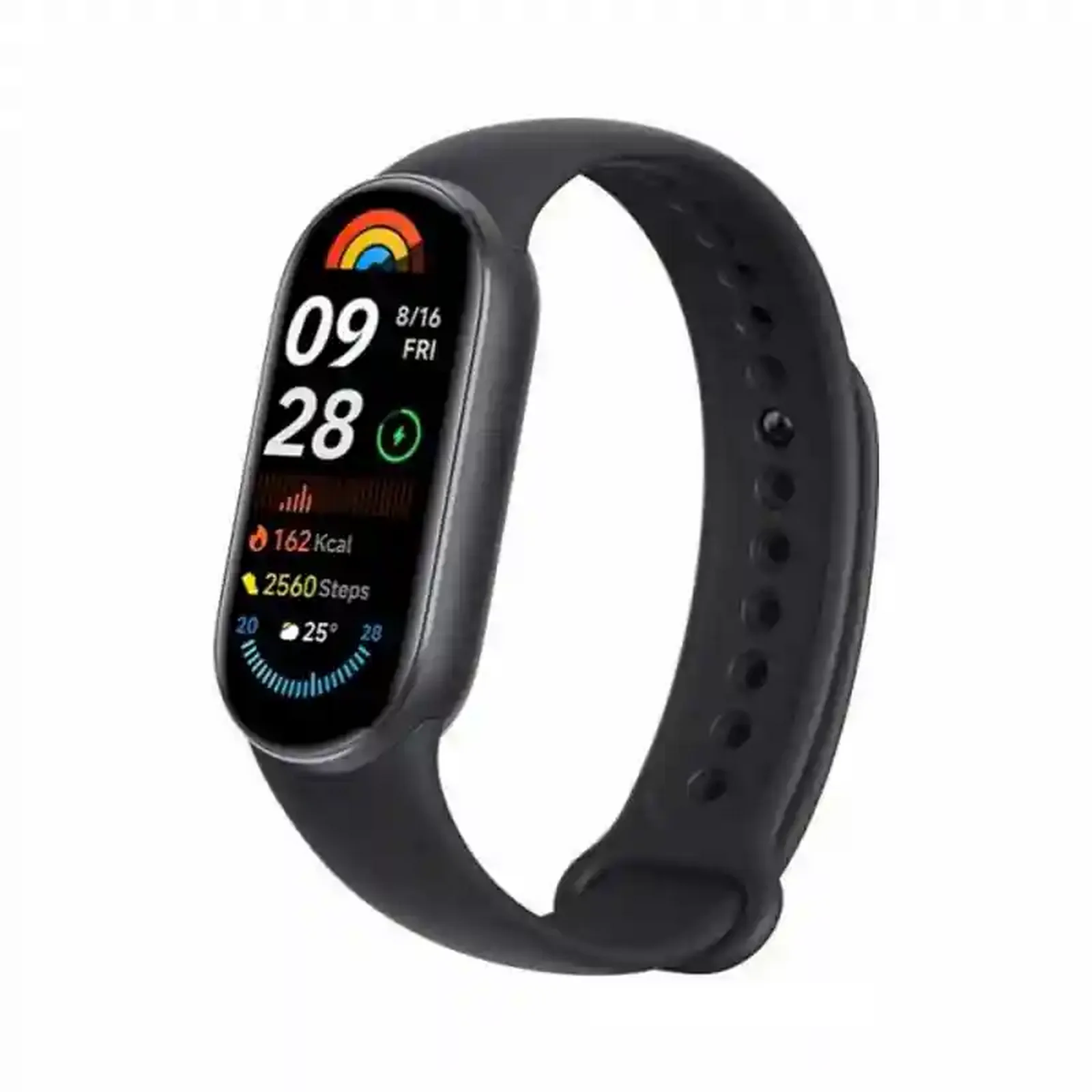مچ بند هوشمند شیائومی Mi Band 9 مشکی از نمای سه‌رخ