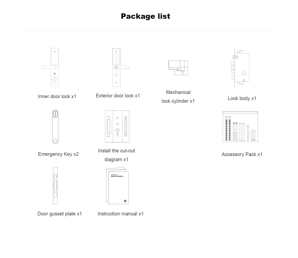دستگیره در هوشمند شیائومی مدل Smart Door Lock E10 - تصویر توضیحات 15