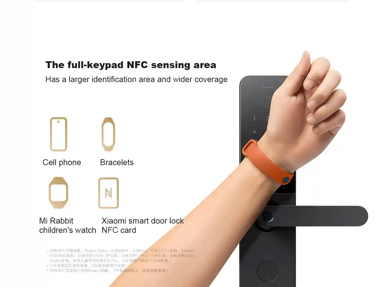 دستگیره در هوشمند شیائومی مدل Smart Door Lock E10 - تصویر توضیحات 10