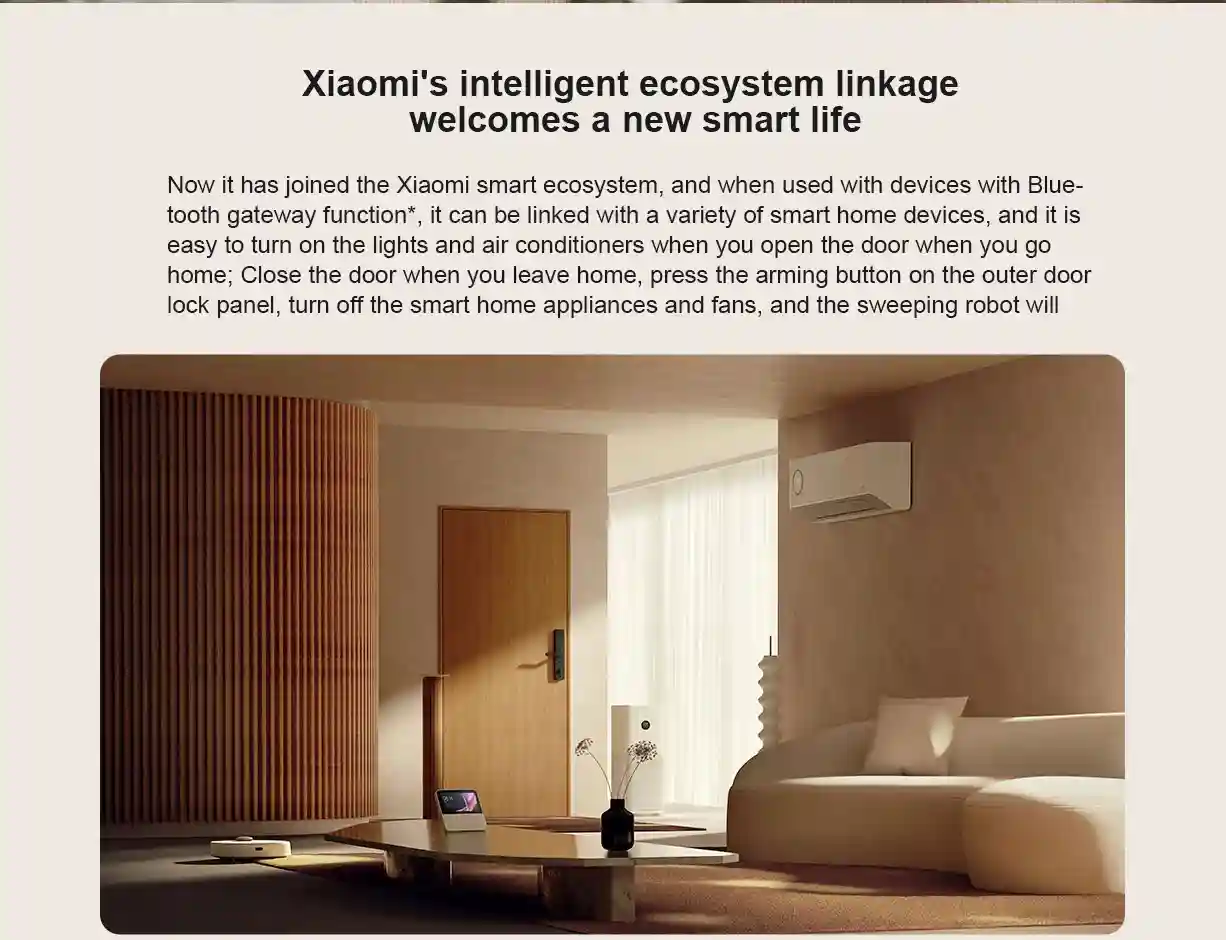 دستگیره در هوشمند شیائومی مدل Smart Door Lock E10 - تصویر توضیحات 6
