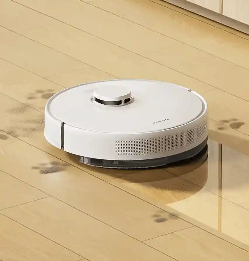 جارو رباتیک شیائومی مدل Dreame D9 Max Gen 2 - برس سیلیکونی برای جارو کردن عمیق فرش - نمای 2
