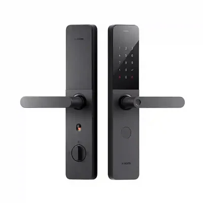 دو سمت قفل هوشمند Xiaomi Smart Door Lock E10 نمای پنل بیرونی و داخلی قفل هوشمند شیائومی Smart Door Lock E10