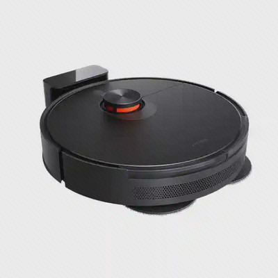 نمای اصلی Xiaomi Robot Vacuum S20 Plus مشکی جارو رباتیک مشکی شیائومی S20 Plus کنار پایه شارژ