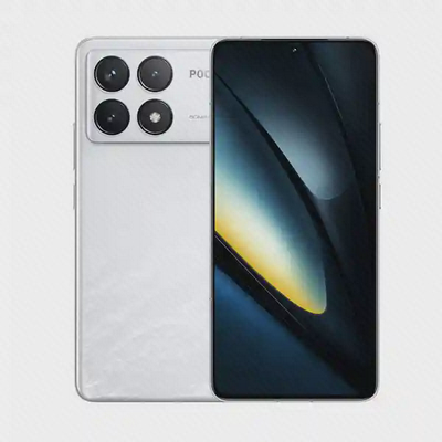 نمای جلو و پشت Poco F6 Pro سفید 512GB گوشی سفید Poco F6 Pro رم ۱۲ گیگ و حافظه ۵۱۲ گیگ از دو سمت