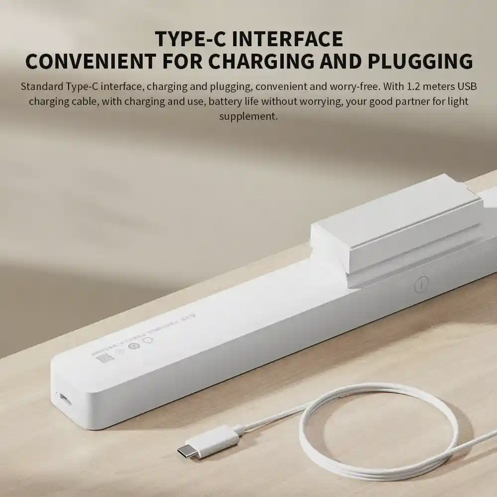 کابل و درگاه شارژ چراغ مغناطیسی Mijia درگاه USB-C روی بدنه چراغ و کابل شارژ