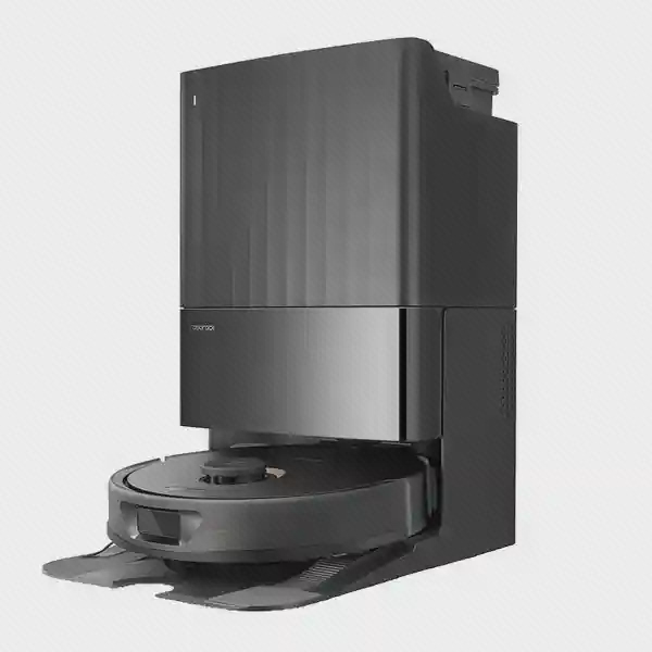 جارو رباتیک مشکی Roborock Qrevo Pro با ایستگاه چندمنظوره