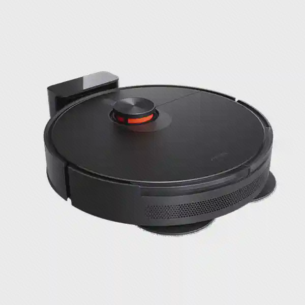 جارو رباتیک مشکی شیائومی S20 Plus کنار پایه شارژ