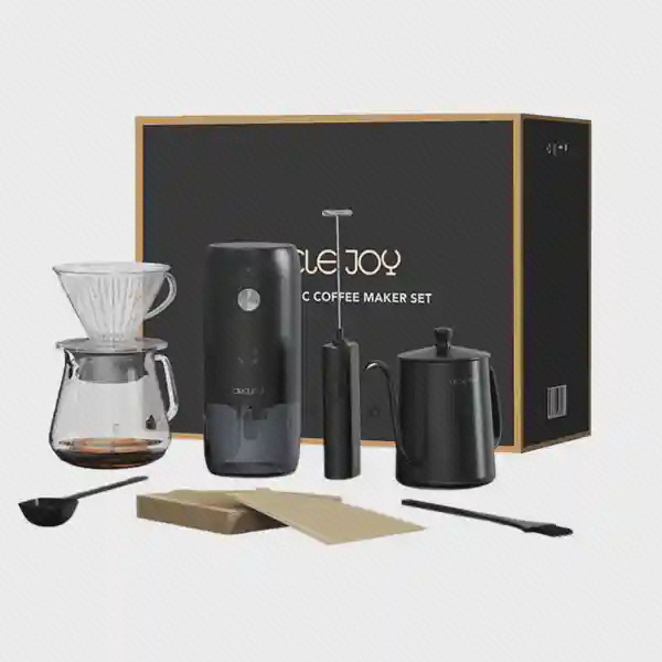 نمای کامل ست قهوه Circle Joy LOKA CJ-CFS02 ست هفت تکه قهوه دمی شیائومی Circle Joy LOKA CJ-CFS02 با جعبه
