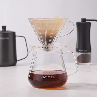 دریپر شیشه‌ای Circle Joy روی سرور قهوه LOKA CJ-CFS02
