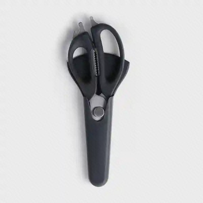 قیچی آشپزخانه HuoHou HU0291 جمع‌شده داخل غلاف محافظ خاکستری