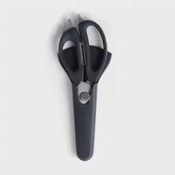 قیچی آشپزخانه HuoHou HU0291 جمع‌شده داخل غلاف محافظ خاکستری