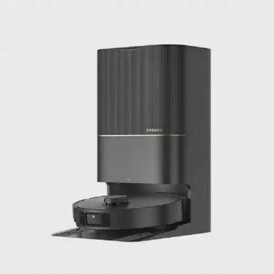 نمای سه رخ Dreame X40 Ultra با ایستگاه جارو رباتیک شیائومی Dreame X40 Ultra مشکی روی داک نظافت