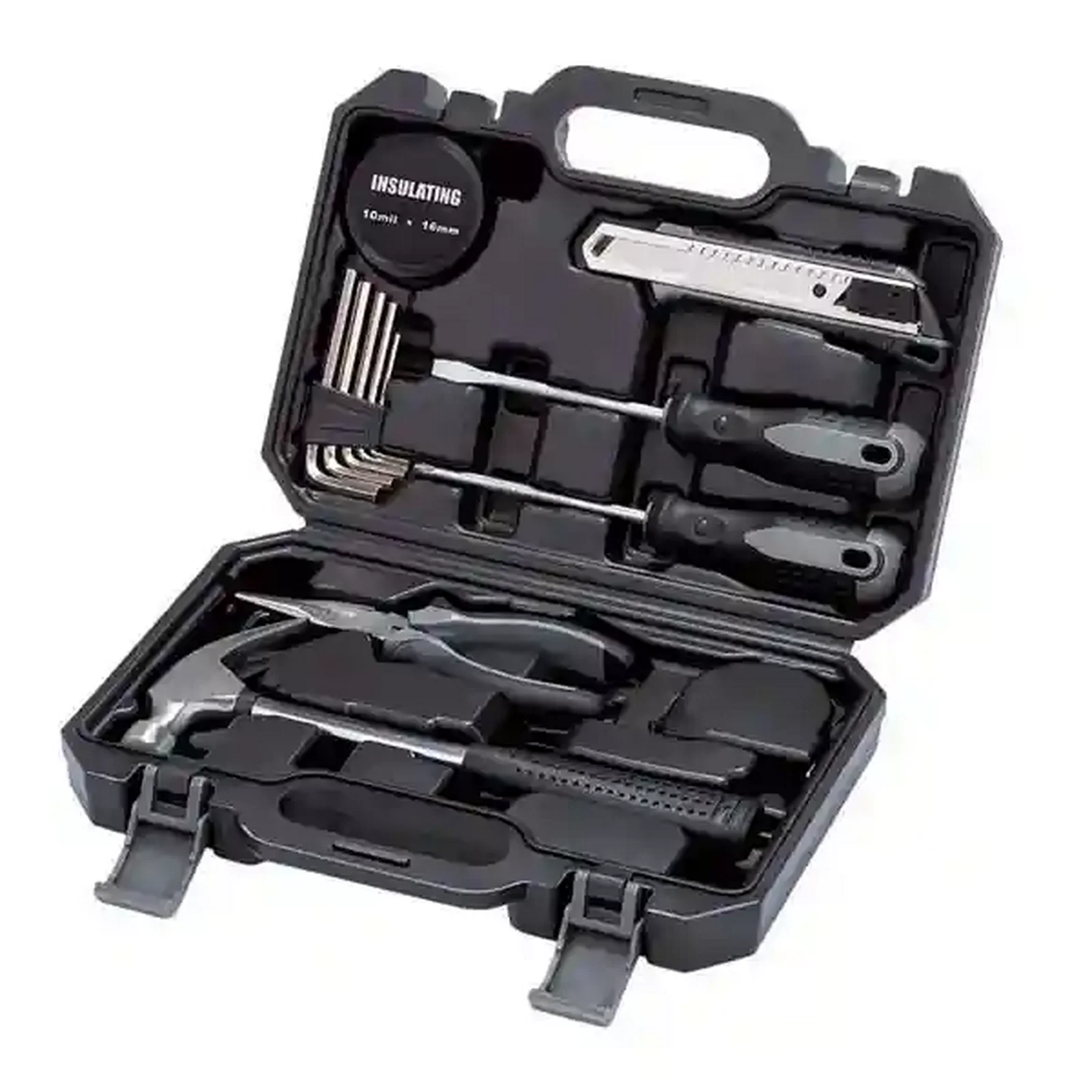 نمای زاویهدار کیف ابزار Jiuxun Tools 12×1 کیف باز جعبه ابزار شیائومی Jiuxun Tools با چیدمان داخلی ۱۲ قلم