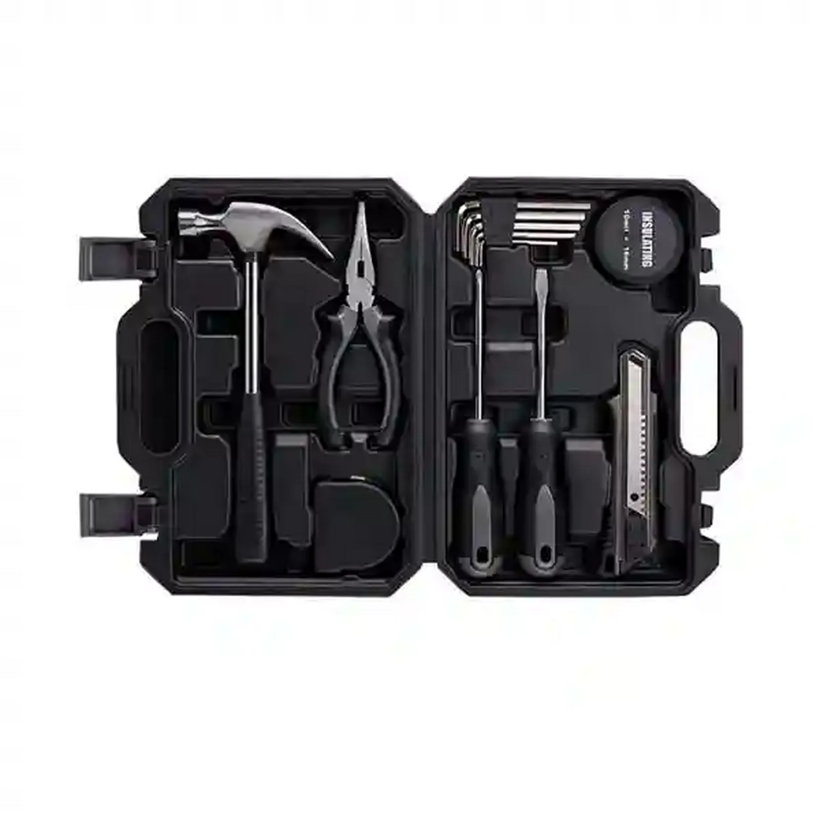 جعبه ابزار ۱۲ تکه شیائومی Jiuxun Tools باز با ابزارهای مشکی