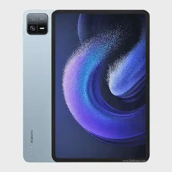 تبلت شیائومی Pad 6 ظرفیت ۱۲۸ گیگ در رنگ آبی نمای جلو و پشت تبلت آبی Xiaomi Pad 6 رم ۶ حافظه ۱۲۸ گیگ