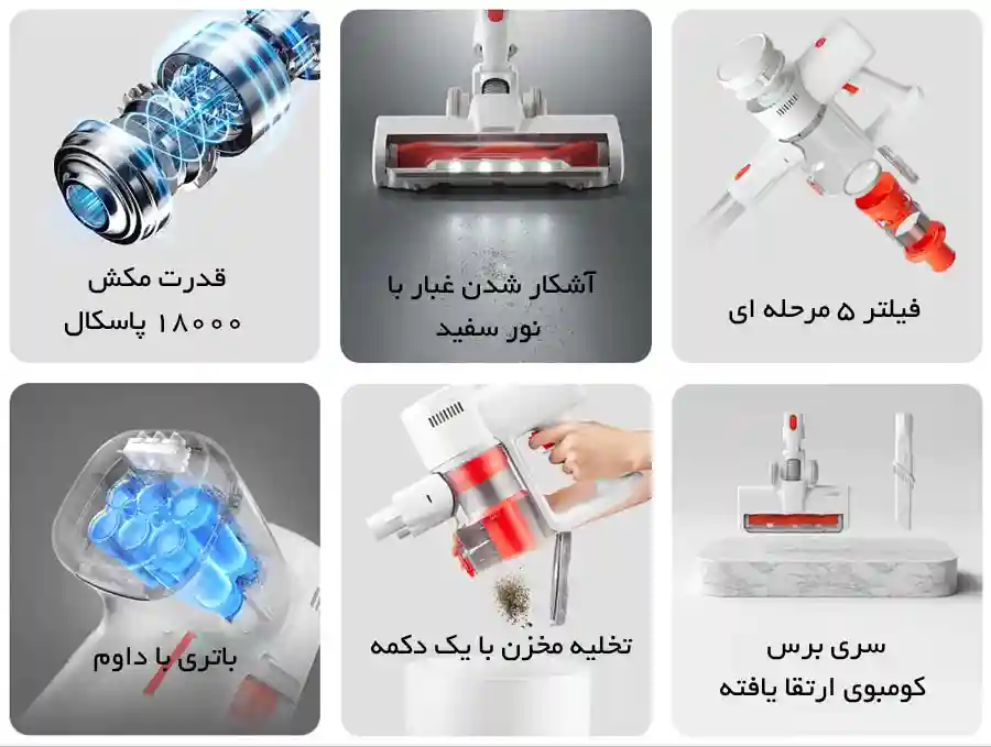 ویژگی های جاروی شارژی g20 lite