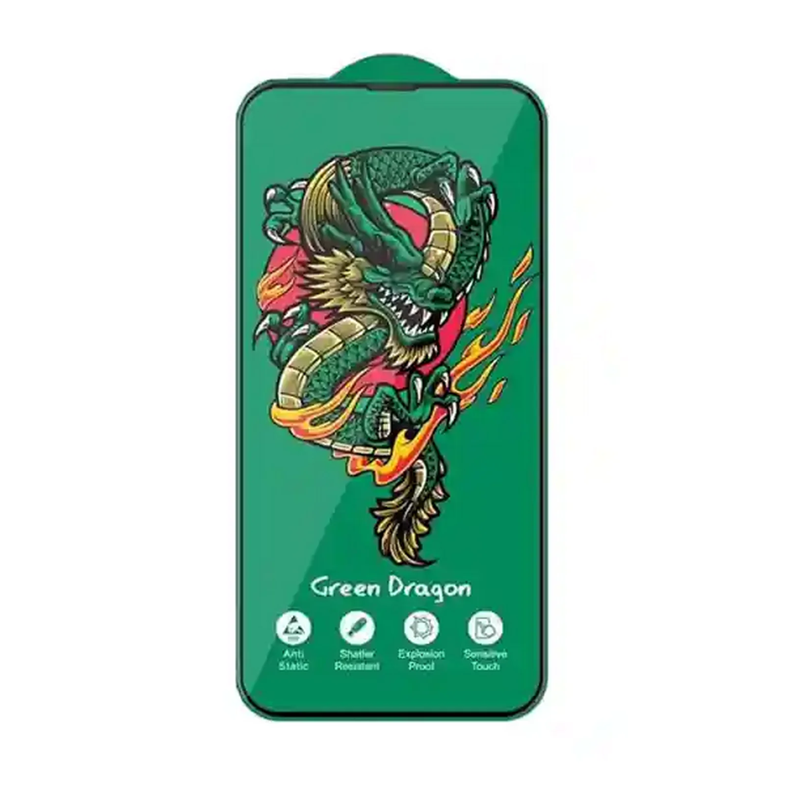 گلس Horo Green Dragon سازگار با Redmi Note 13 4G تصویر روبهروی گلس Horo برای Redmi Note 13 4G با اژدهای سبز