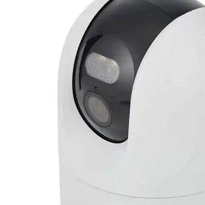 جزئیات لنز Xiaomi Outdoor Camera CW400 نمای نزدیک لنز و چراغ دوربین مداربسته Xiaomi Outdoor Camera CW400