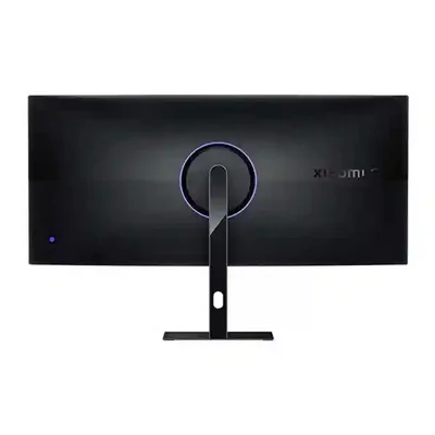 پشت مانیتور گیمینگ Xiaomi Curved G34WQi با حلقه اتصال و پایه مرکزی
