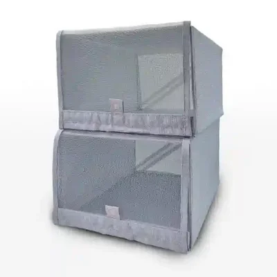 بسته دوتایی ارگانایزر خاکستری Xiaomi Youpin Nature Household S3 روی هم