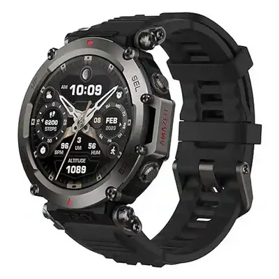 نمای اصلی Amazfit T-Rex Ultra ساعت هوشمند مقاوم Amazfit T-Rex Ultra مشکی با قاب فلزی و بند پهن