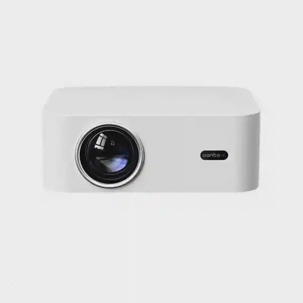 ویدئو پروژکتور Wanbo X2 Pro با بدنه سفید نمای روبهرو ویدئو پروژکتور سفید شیائومی Wanbo X2 Pro