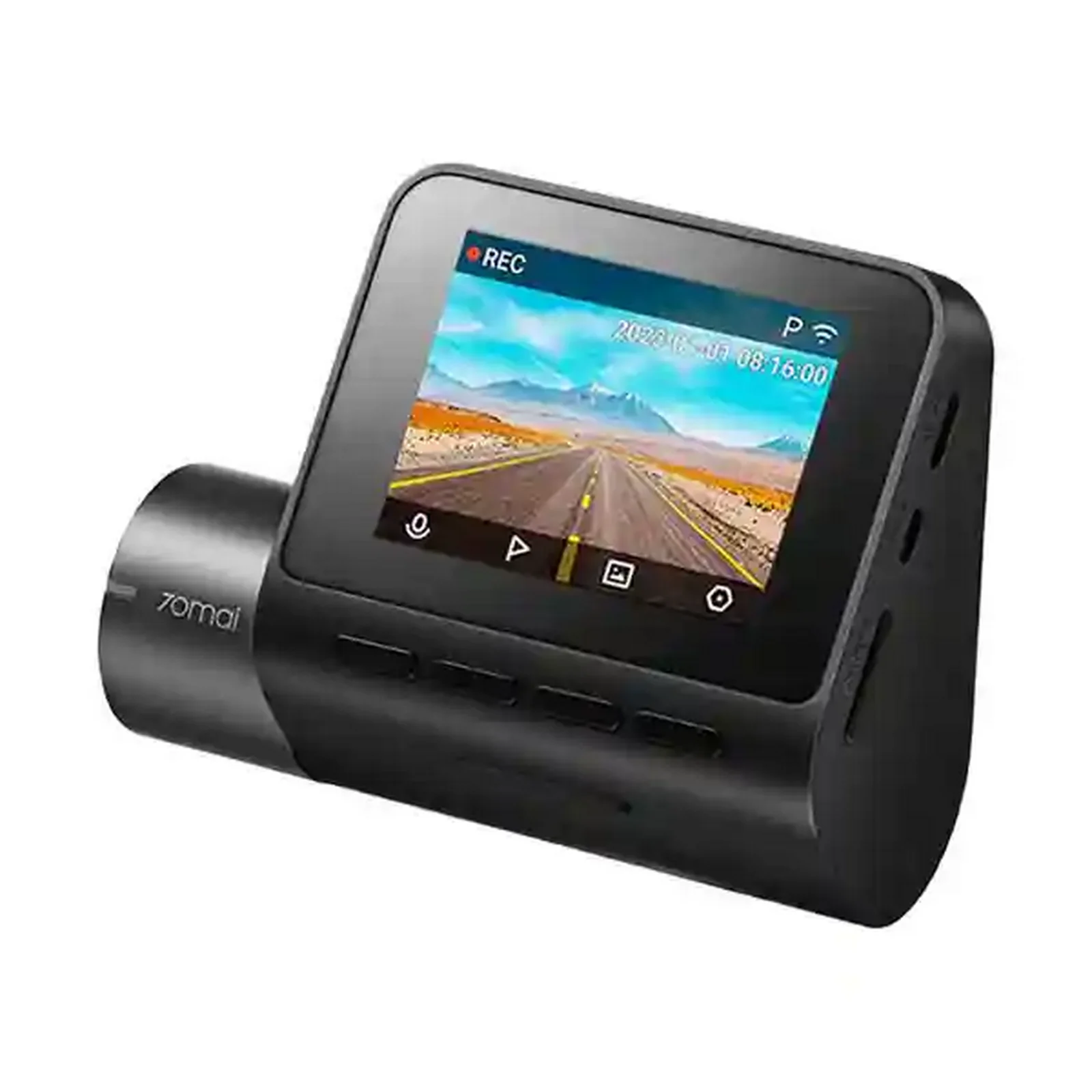 نمای سه‌رخ دوربین خودرو 70mai Dash Cam A200 با نمایشگر رنگی