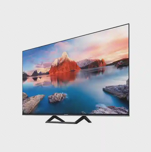 نمای سهرخ پنل و پایه تلویزیون هوشمند A Pro 55 تلویزیون Xiaomi A Pro 55 اینچ از زاویه سمت چپ