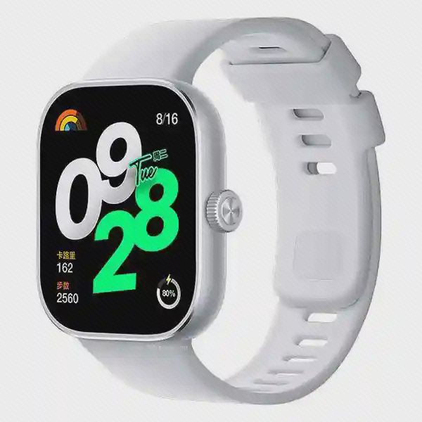 ساعت هوشمند Redmi Watch 4 نقره‌ای با بند سفید