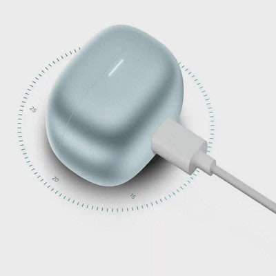 کیس Redmi Buds 5 Pro آبی روشن متصل به کابل USB-C