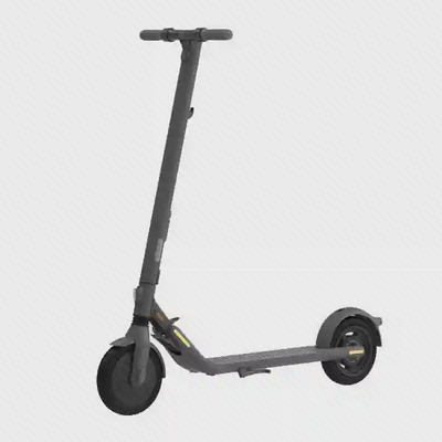 اسکوتر برقی Ninebot E25 مشکی از نمای سه‌رخ جلو