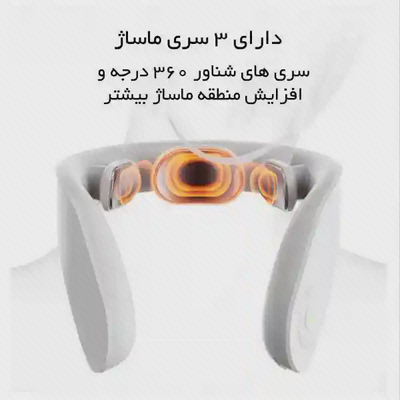 پدهای ماساژ گسترده Jeeback K1 برای تماس با گردن سه سری شناور ۳۶ درجه ماساژور گردنی Jeeback K1