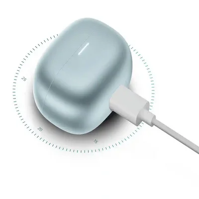 کیس Redmi Buds 5 Pro آبی روشن متصل به کابل USB-C