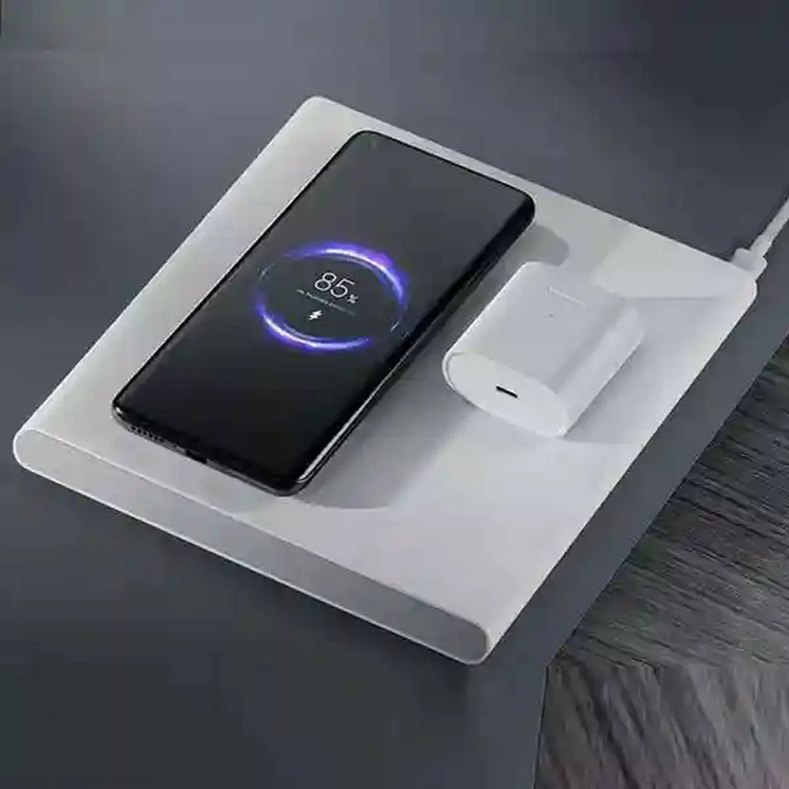 شارژر بی سیم ۲۰ وات شیائومی MDY-12-EE با گوشی و آداپتور