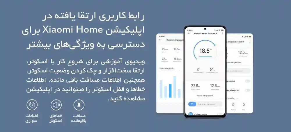 اسکوتر برقی شیائومی مدل 4 - رابط کاربری جدید در Mi Home، دنیایی از امکانات جدید!