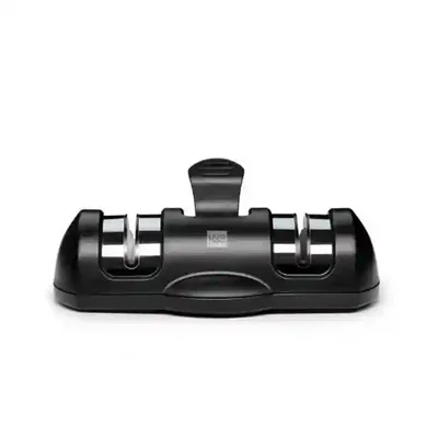 چاقو تیزکن مشکی Huohou HU0045 با دو شیار فلزی