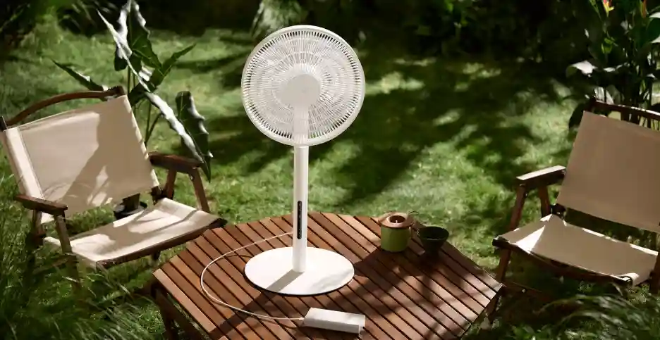 پنکه هوشمند شیائومی Mijia Smart Standing Fan Pro Slim BPLDS12DM (گلوبال) - پشتیبانی از شارژ قابلحمل Type-C: هر زمان و هر جا