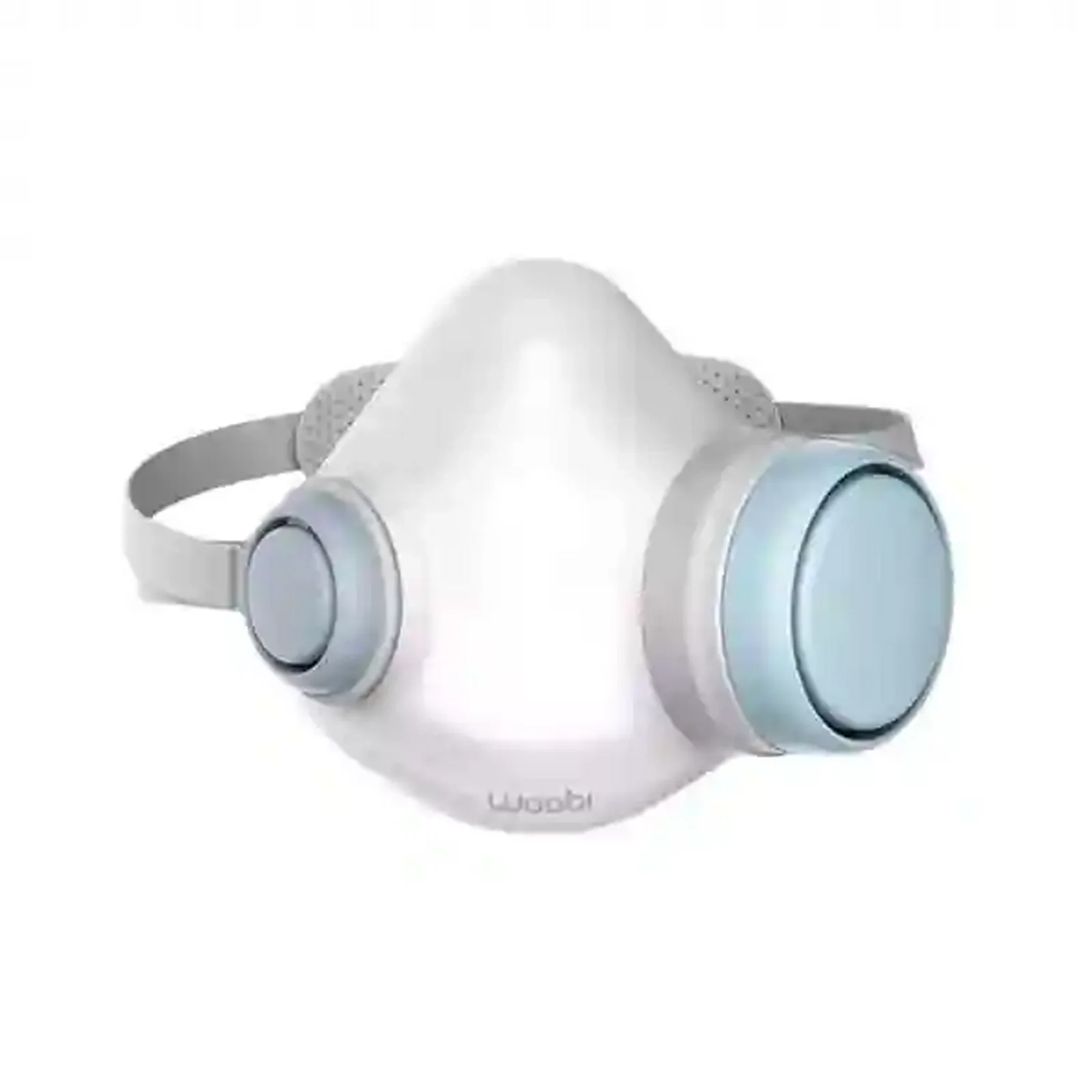 نمای اصلی ماسک AIRMOTION Woobi Plus سفید ماسک فیلتردار سفید AIRMOTION Woobi Plus با دو دریچه آبی