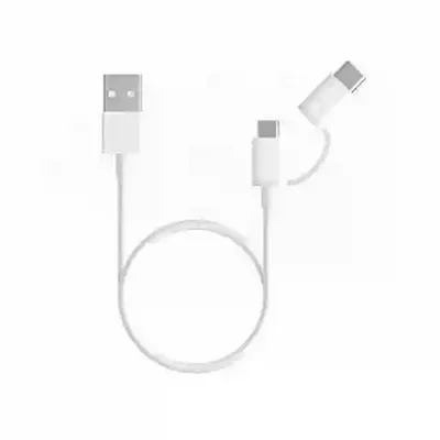 فرم کامل کابل شارژ Type-C مدل ZMI AL501 نمای حلقهشده کابل یک متری ZMI AL501 با تبدیل USB-C