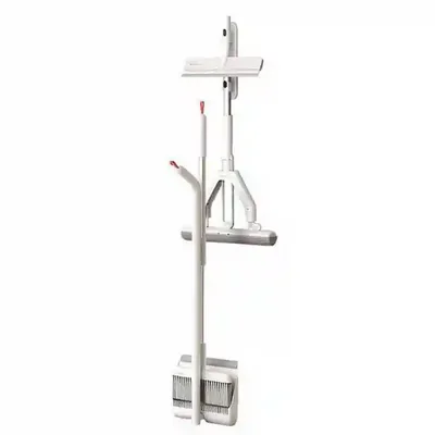 ست کامل جارو و زمینشوی درما DEM-QJ100 نمای اصلی ست نظافت درما DEM-QJ100 شامل تی شیشه، تی تخت، جارو و خاکانداز با دستههای بلند