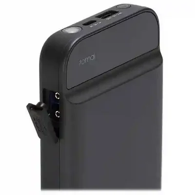 اتصالات روی بدنه 70mai Midrive PS01 نمای درگاهها و سوکت جانبی جامپ استارتر 70mai Midrive PS01