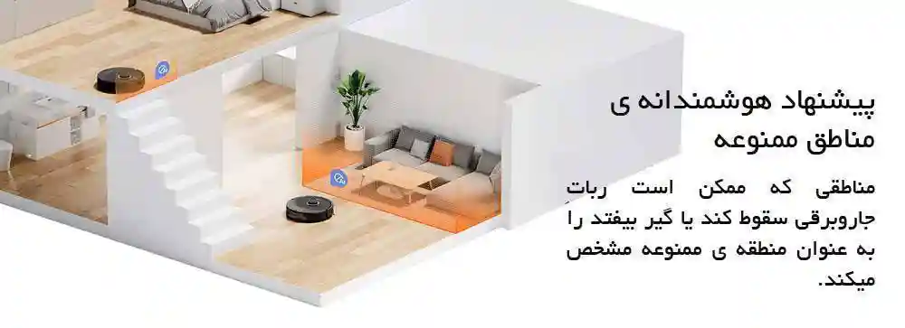 جارو رباتیک شیائومی مدل Roborock Q8 Max - مسیریابی هوشمند جارو رباتیک شیائومی مدل Roborock Q8 Max