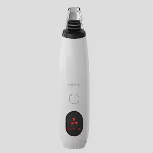 میکرودرم شیائومی مدل Enchen EB1001 در نمای اصلی روبهرو نمای اصلی میکرودرم شیائومی مدل Enchen EB1001 سفید با سری شفاف، دکمه گرد و نمایشگر مشکی قرمز
