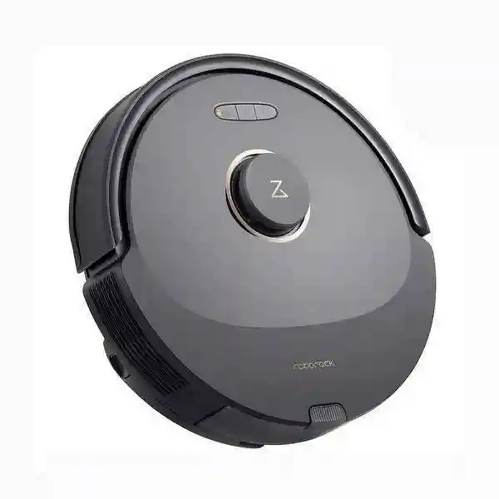 جارو رباتیک شیائومی مدل Roborock Q8 Max در نمای اصلی مشکی نمای اصلی جارو رباتیک شیائومی مدل Roborock Q8 Max مشکی با بدنه گرد و برجستگی لیدار روی قاب براق
