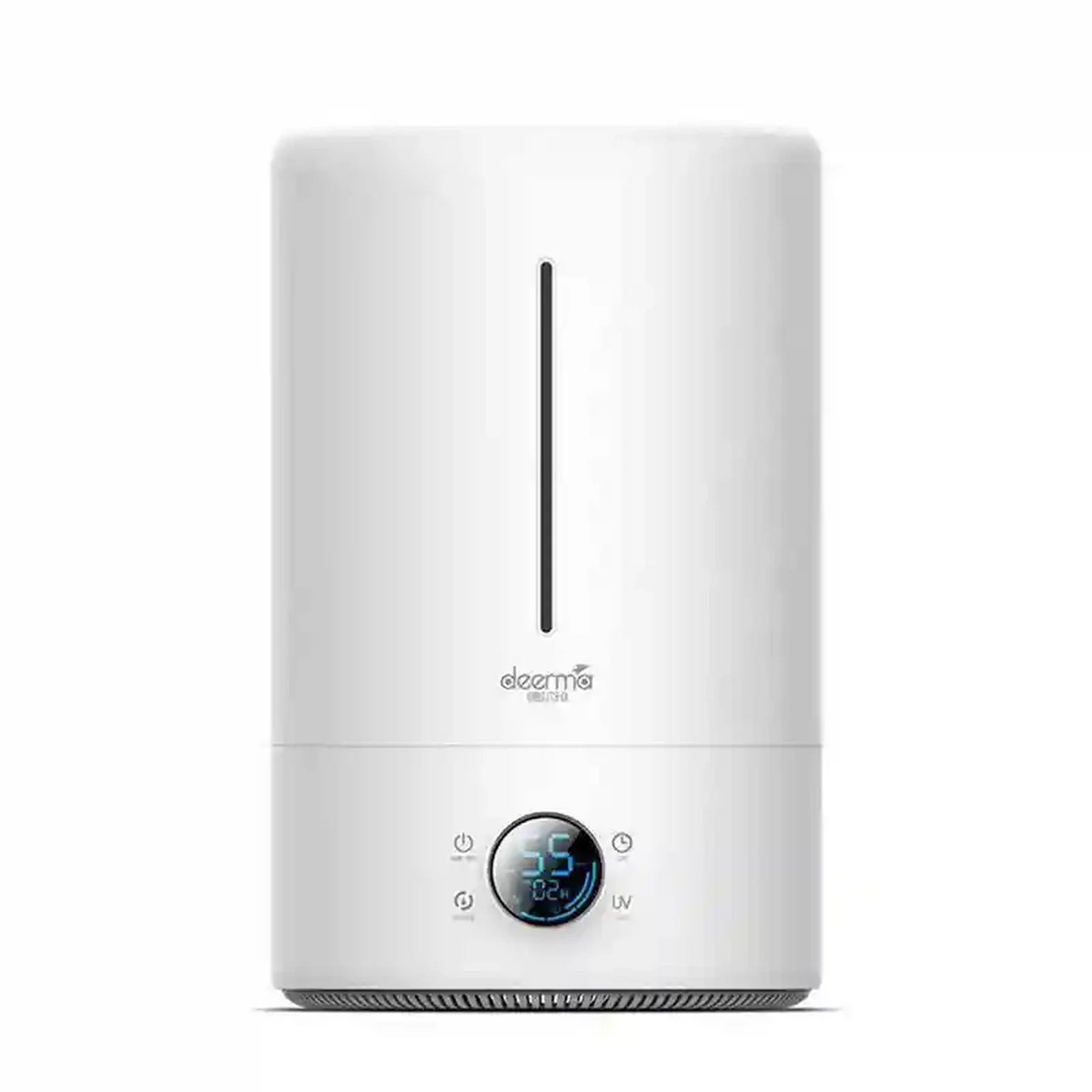 نمای اصلی دستگاه بخور سفید Deerma F628S با نمایشگر دیجیتال لمسی