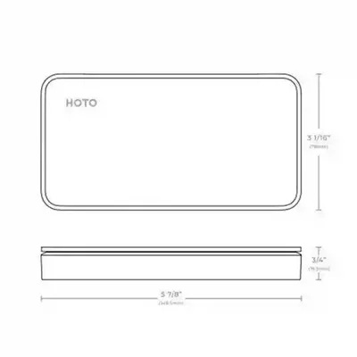 پیچ گوشتی شیائومی مدل HOTO QWLSD009 28 in 1 در نقشه ابعاد کیف مستطیلی از بالا و کنار