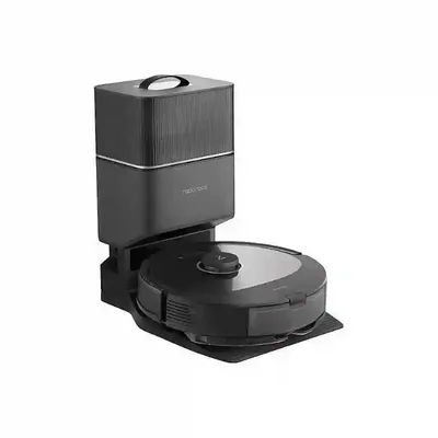 اتصال Roborock Q8 Max Plus به داک تخلیه جارو رباتیک مشکی Roborock Q8 Max Plus متصل به ایستگاه تخلیه